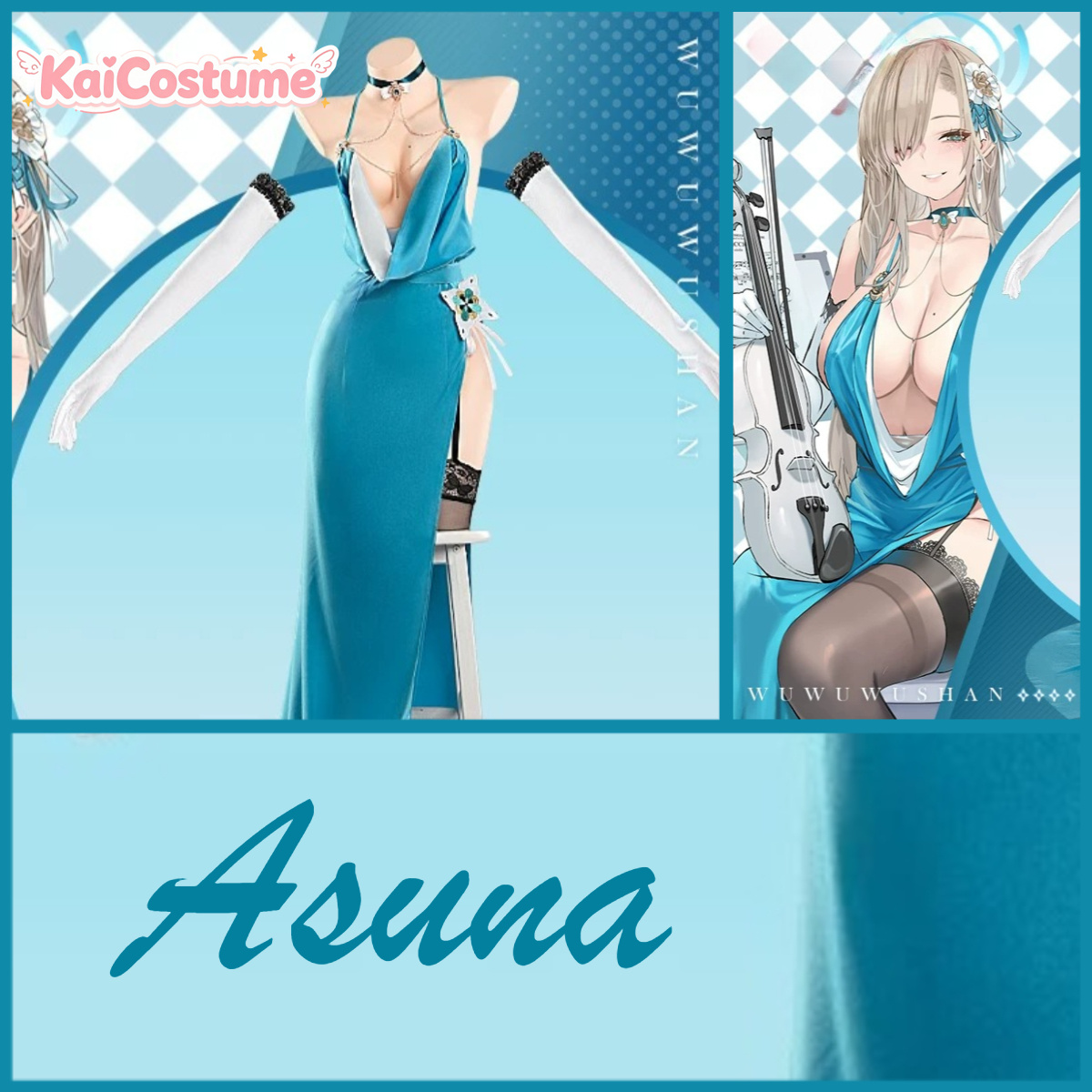 Anime Cosplay Photo - Blue Archive Asuna Suknia Wieczorowa Cosplay