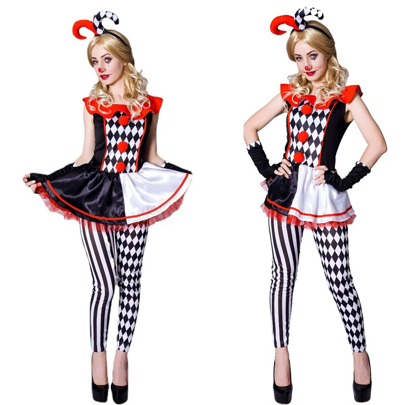 Anime Harley Quinn Cosplay - Kobiety Harley Harleyquinn Clown Monster kostium
