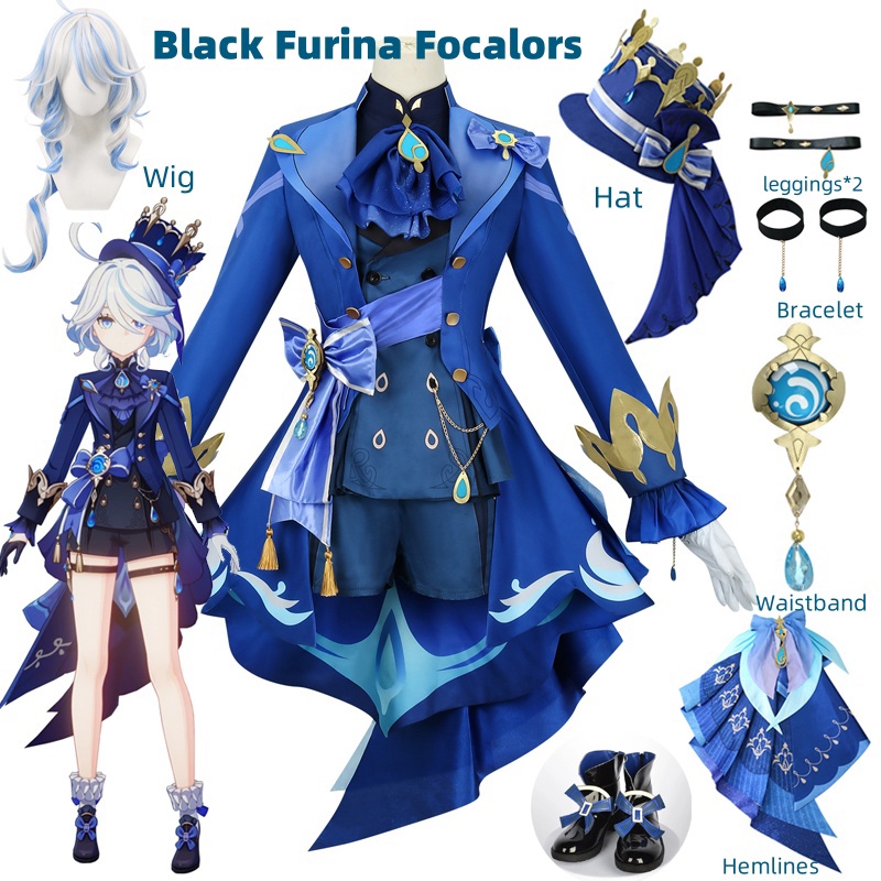 Violet Evergarden Dress - Furina przebranie na karnawał peruka włosy