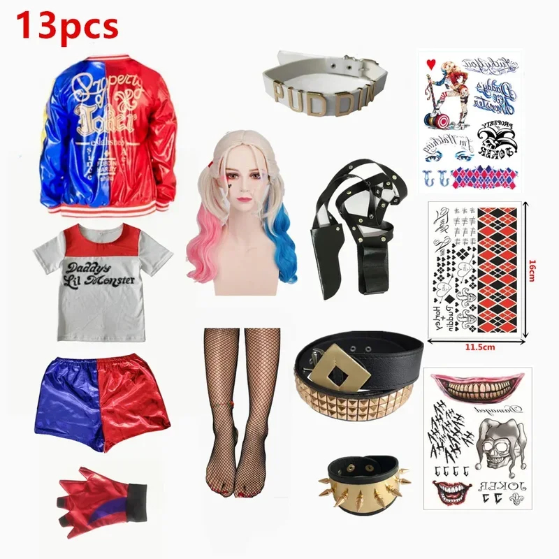 Anime Harley Quinn Cosplay - Kostium Cosplay Halloween dla Dzieci i