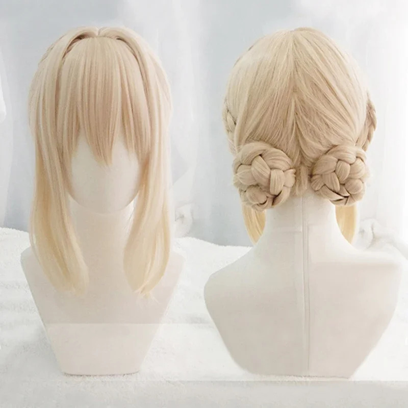 Violet Evergarden Dress - Peruka cosplay Violet Evergarden 2026, krótki